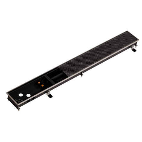 KM Unterflurkonvektor QK nano 165/00 070/165/2300 Q-Rost Stahl RAL9006 besch.