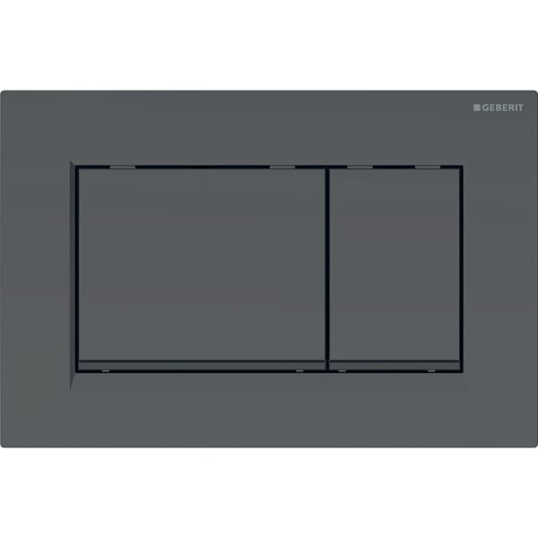 Geberit Sigma30 BetPl., für 2-Mengen-Spülung schwarz matt lackiert, Etc./ schwarz