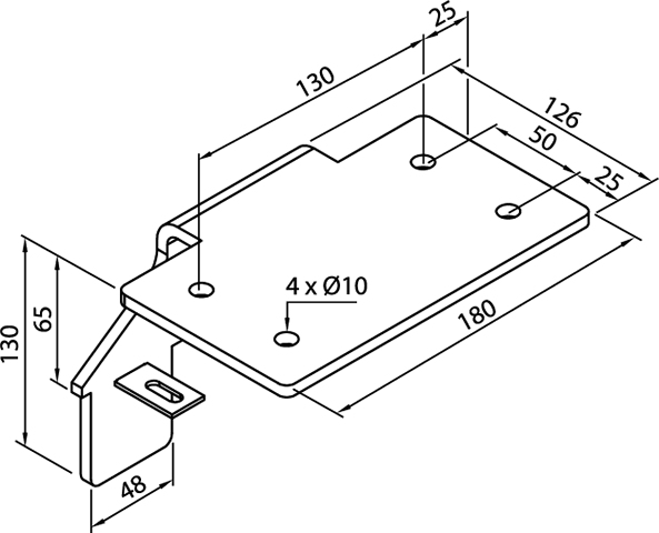 Zehnder Zubehör Bankträger ZRV431-431/1 Sonder-Lack