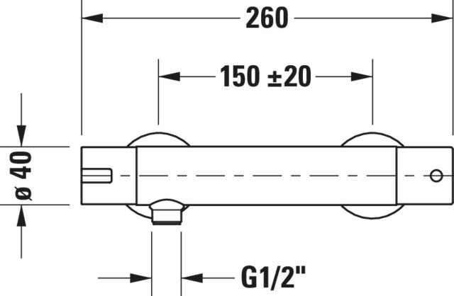 DU B.2 Brausethermostat Aufputz Thermostatkartusche, Chrom HG