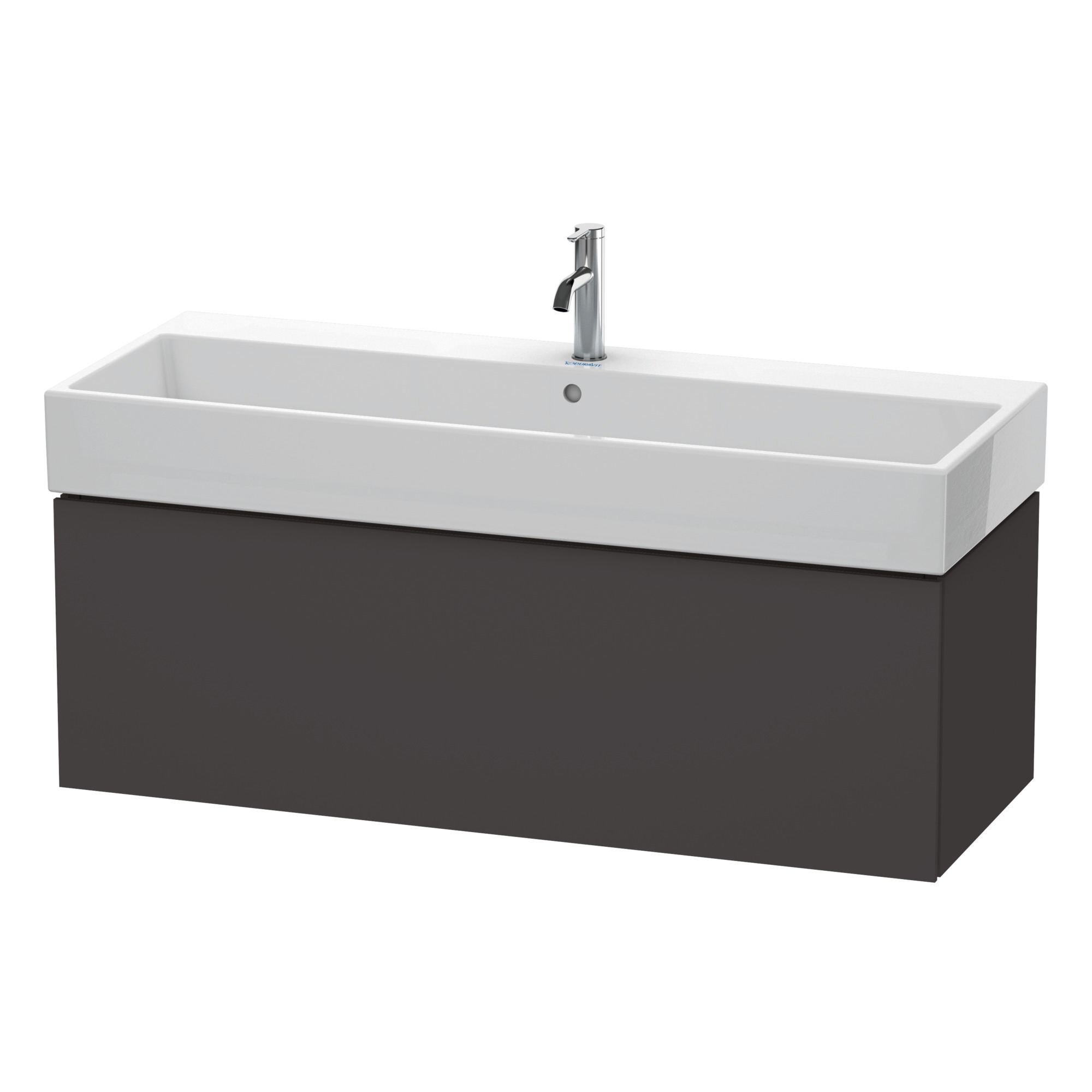 Duravit WTU L-Cube 394x1184x459mm 1 Auszug, Graphit Supermatt