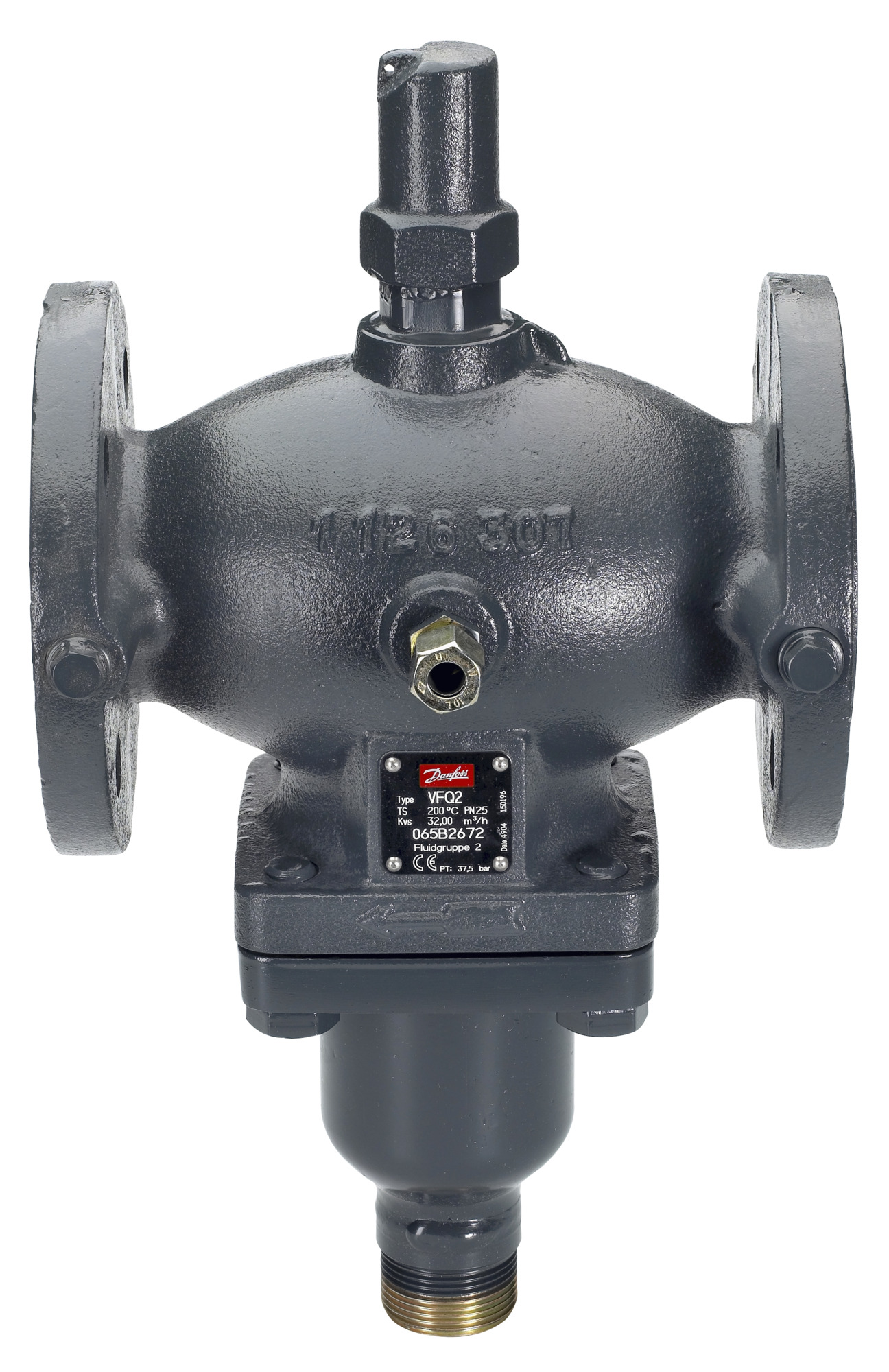 Danfoss Durchgangsventil VFQ2 DN25 Kvs 8, PN40, GS-C 25, Flansch