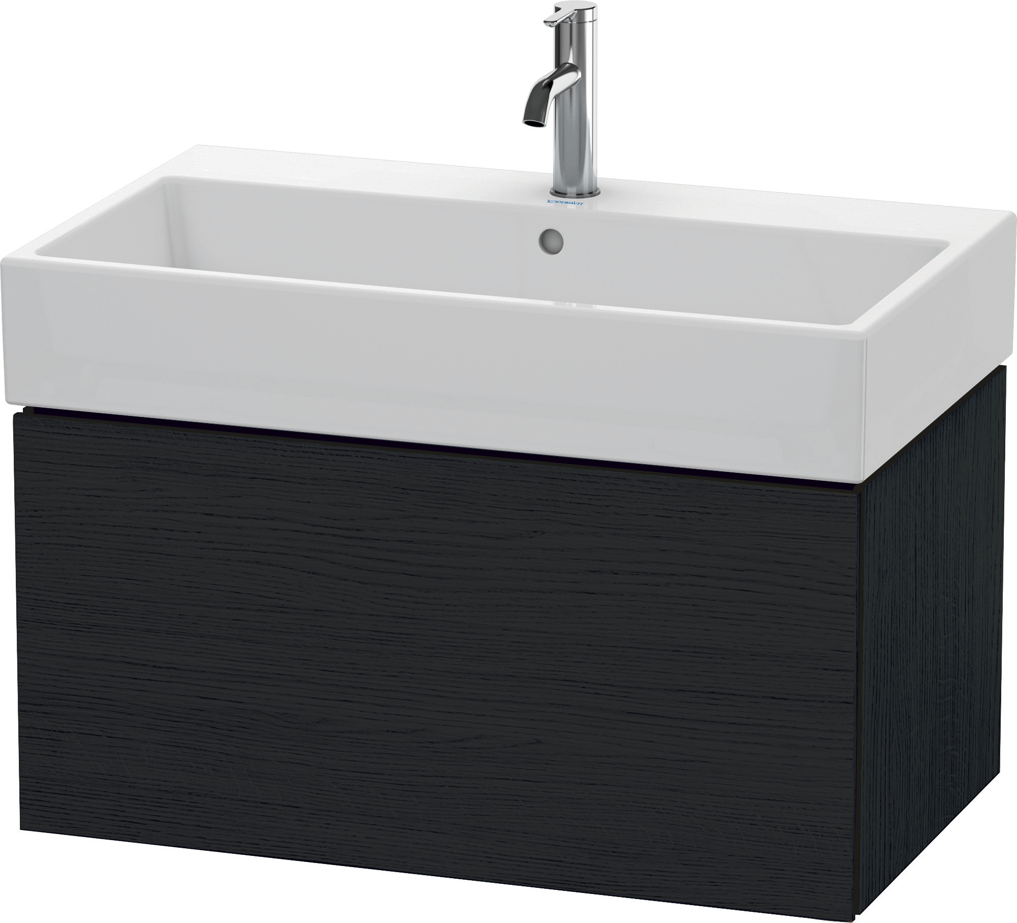 Duravit WTU L-Cube 394x784x459mm 1 Auszug, Eiche Schwarz