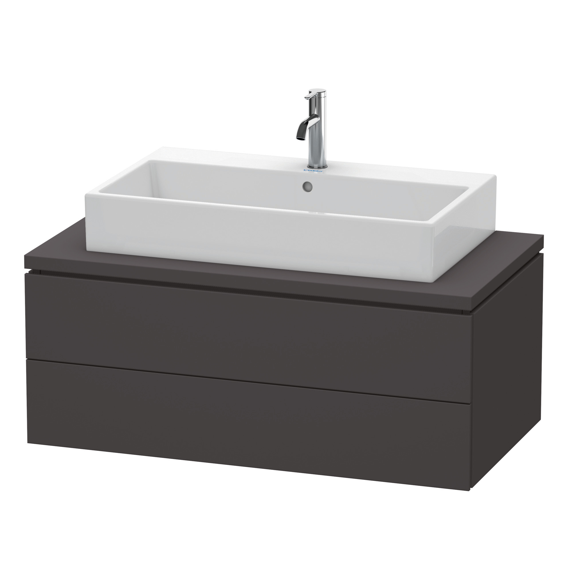 Duravit WTU für Konsole L-Cube 400x1020x547mm 2 Schubkästen, Graphit Supermatt