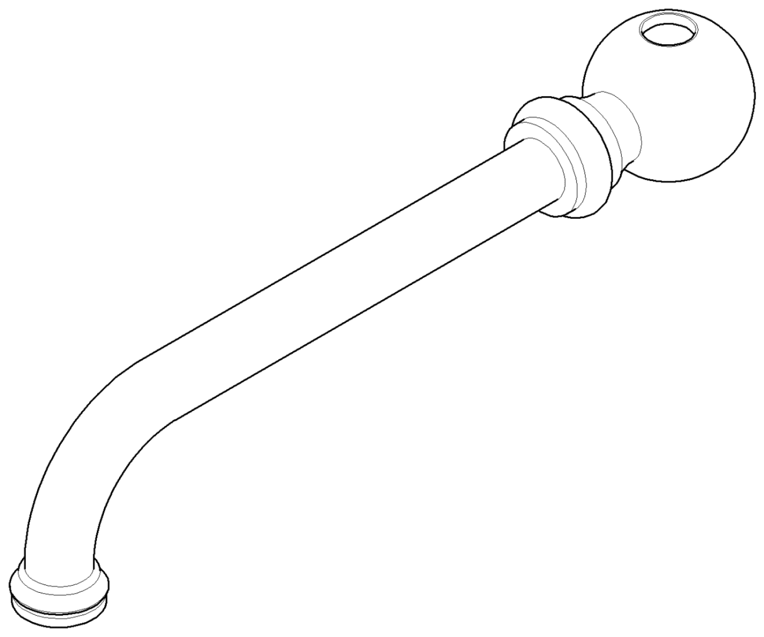 DO Auslauf für Spültisch Stand ET 04282505011 200 mm Messing (23kt Gold)