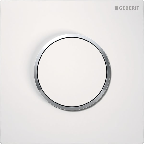 Geberit Typ 10 BetPl. für UR-Steuerung pneum. Spülauslösung, weiß/hgl.verchr. Geberit Typ 10 BetPl. für UR-Steuerung pneum. Spülauslösung, weiß/hgl.verchr.