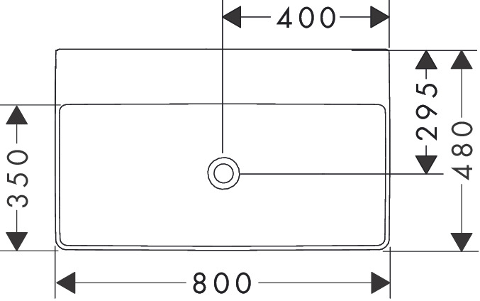 Hansgrohe Waschtisch Xelu Q 800x480mm  o.Hahnloch u.Überlauf, SmartClean weiß