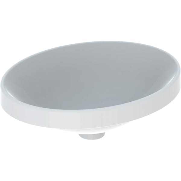 Geberit VariForm Einbauwaschtisch, oval 50x40cm, o. Hl, o. Ül., weiß gl