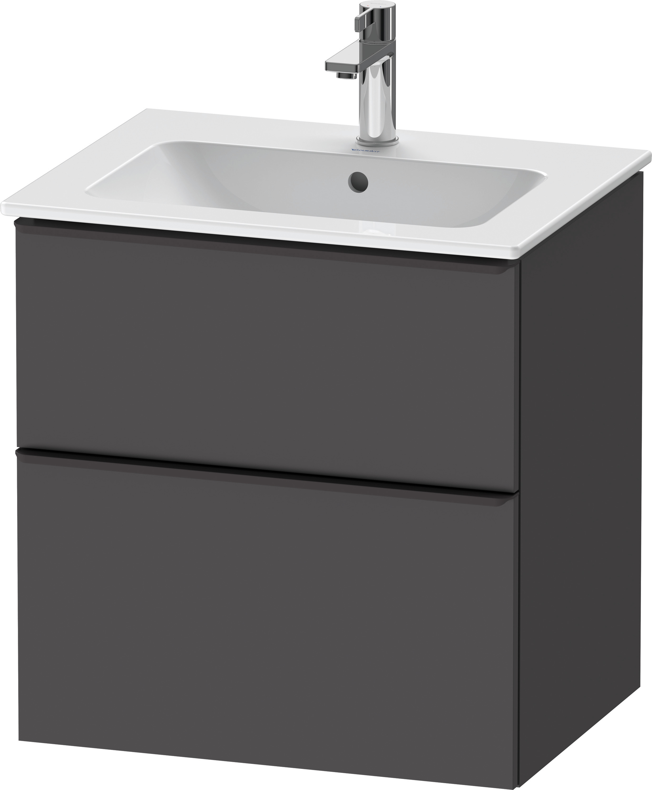 Duravit D-Neo WTU,Ausz:1,Schubk:1,GR:Dia.Schw 610x462x625mm,Wandh,Graphit Matt,Dekor