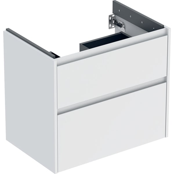 Geberit Renova Plan US f. WT, m. 2 Schubladen 69,3x60,6x44,6cm, weiß/l. seidenmatt
