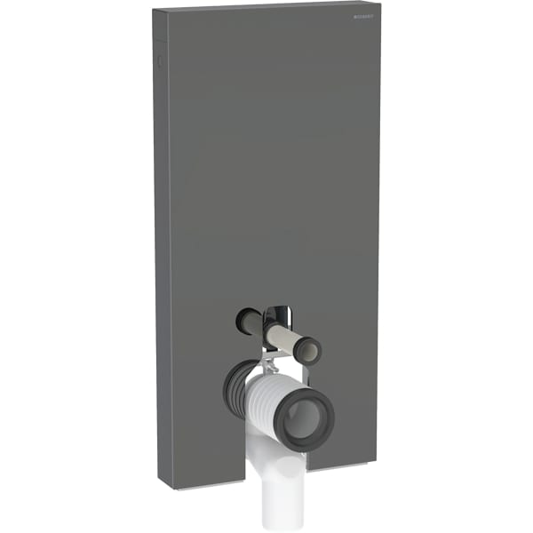 Geberit Monolith Sanitärmodul für Stand-WC 101cm, Glas lava, Aluminium schwarzchrom