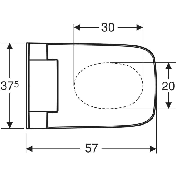 Geberit AquaClean Sela Square WC-Komplettanlage Wand-WC, weiß