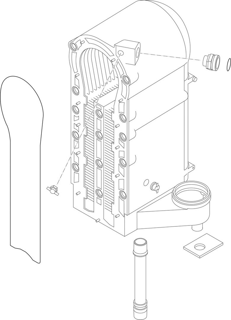 BOSCH Ersatzteil TTNR: 87154069380 Wärmetauscher BOSCH Ersatzteil TTNR: 87154069380 Wärmetauscher