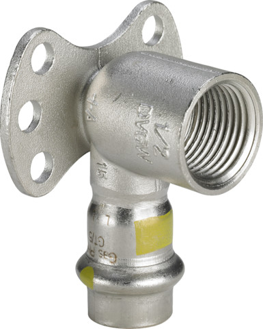 Viega Wandsch. mit SC Sanpress Inox G SC 0225.5 für Gas in 15mm x Rp1/2 edelst.