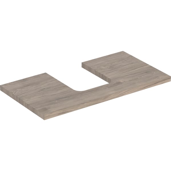Geberit ONE WT-Pl. Aus mi. f. AWT Schalenform 90x3x47cm, Nussbaum hickory