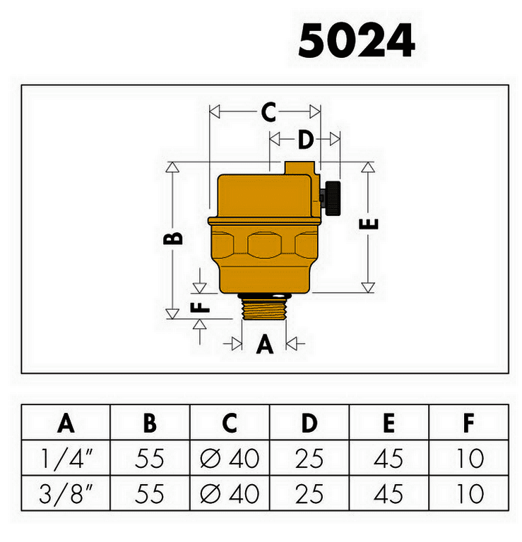 CA Automatischer Schnellentlüfter 3/8" AG ohne Absperrventil Robocal