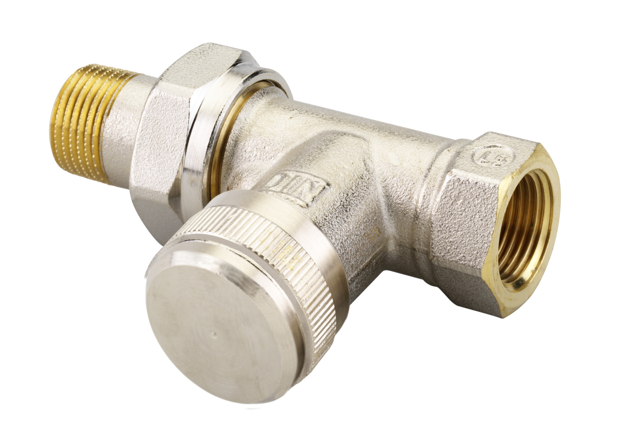 Danfoss Rücklaufverschraubung RLV 10 R 3/8, Durchgang, vernickelt Danfoss Rücklaufverschraubung RLV 10 R 3/8, Durchgang, vernickelt