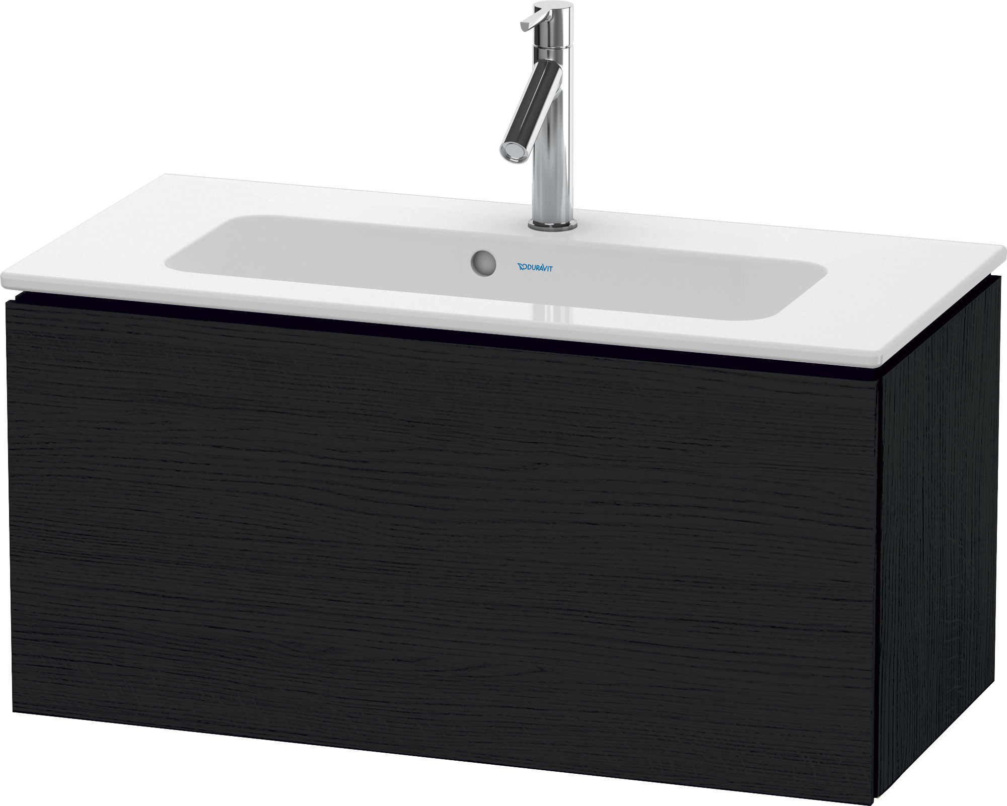Duravit WTU Compact L-Cube 400x820x391mm 1 Auszug, Eiche Schwarz