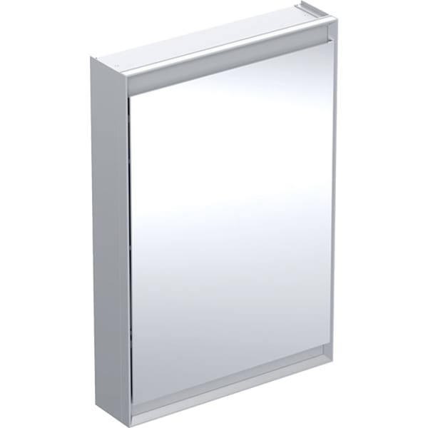 Geberit ONE Spiegelschrank mit ComfortLight 1 Tür re, AP-Mont., 60x90x15cm, alu.