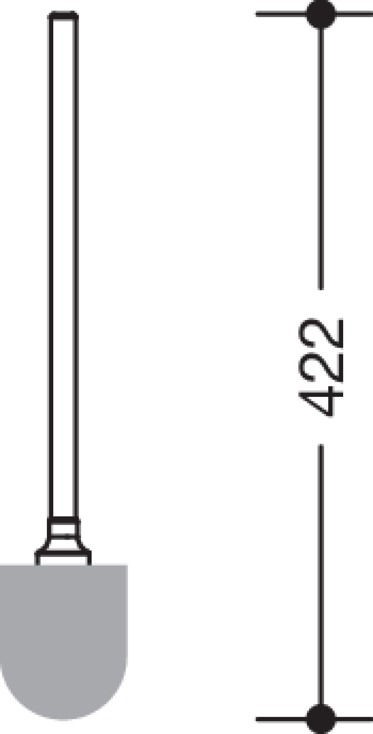 HEWI WC-Bürste Ser 805, Stiel edst. für 805.20.200, 162.20.100XA