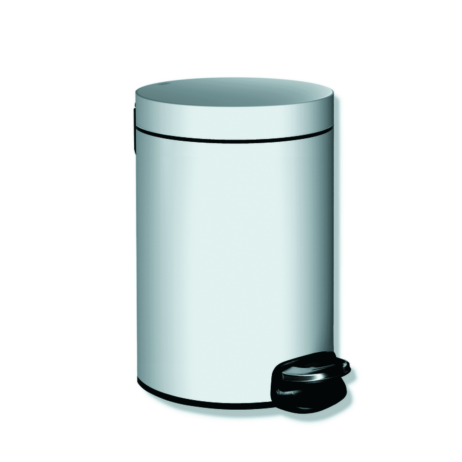 HEWI Abfallbehälter, 5 l, Soft Close Edelstahl, matt weiß beschichtet