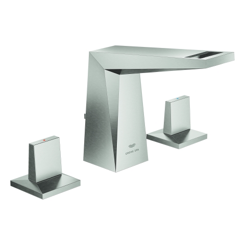 GROHE 3-Loch-WT-Batt. Allure Brilliant 20626 flacher Auslauf supersteel