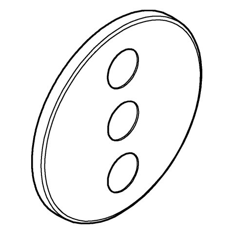 GROHE Rosette 48366 rund für SmartControl supersteel