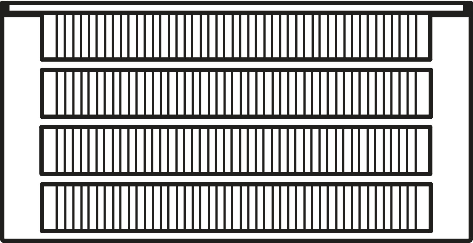 Kermi Kon m. Str. Typ44 BH280x255x2800 QN6068, weiß, 6bar, o. Abd., AB Uni.