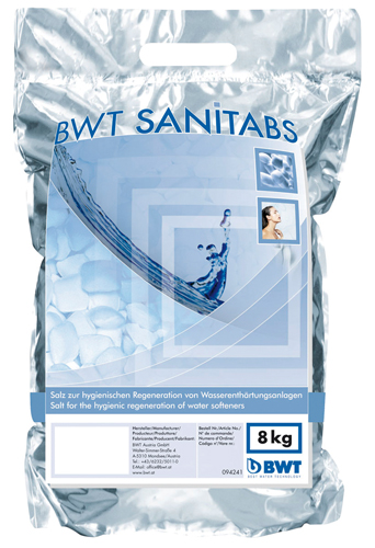 BWT Regeneriermittel Sanitabs 8 kg Siedesalz DIN 19604, 8 kg BWT Regeneriermittel Sanitabs 8 kg Siedesalz DIN 19604, 8 kg