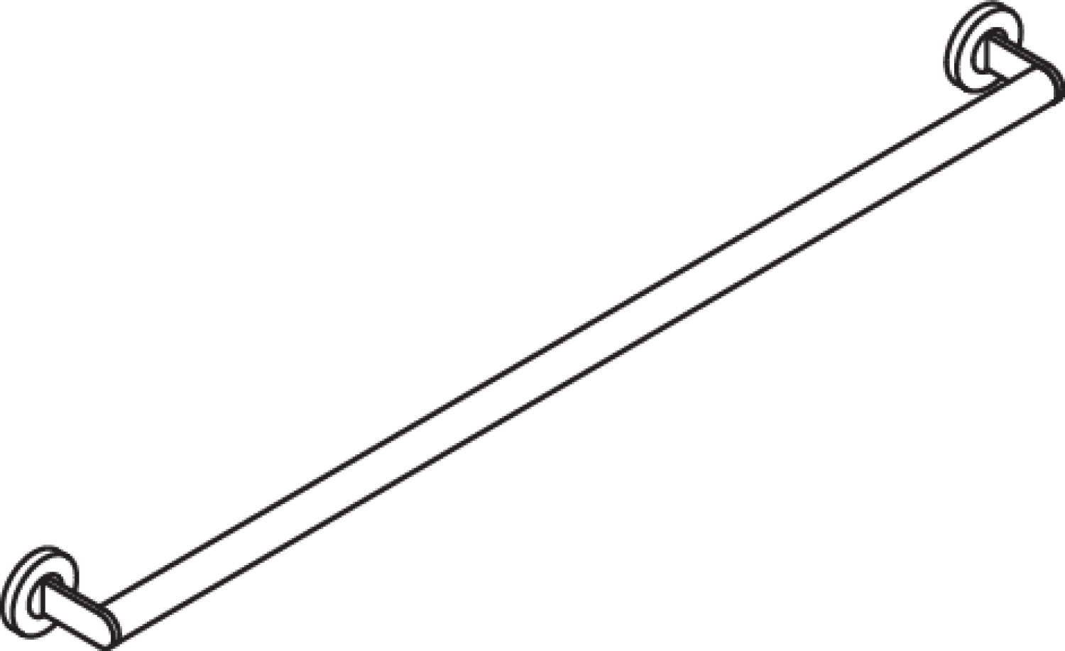 HEWI Haltegriff, d:30, L:1000mm, chrom