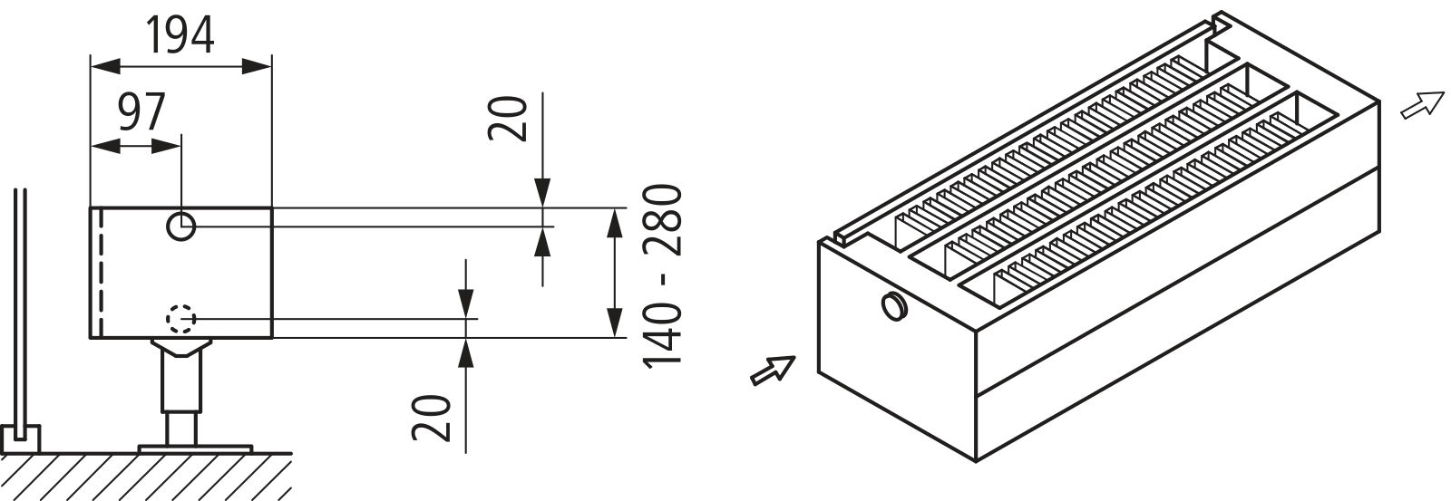 Kermi Kon m. Str. Typ33 BH70x194x800mm QN576, weiß, 6bar, m. Abd, AB 12