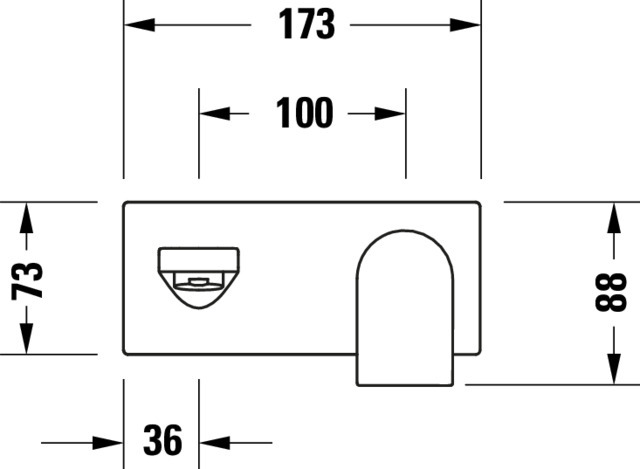 Duravit Tulum by Starck Einh.-WT-Mischer UP ohne Zugstange, Schwarz Matt