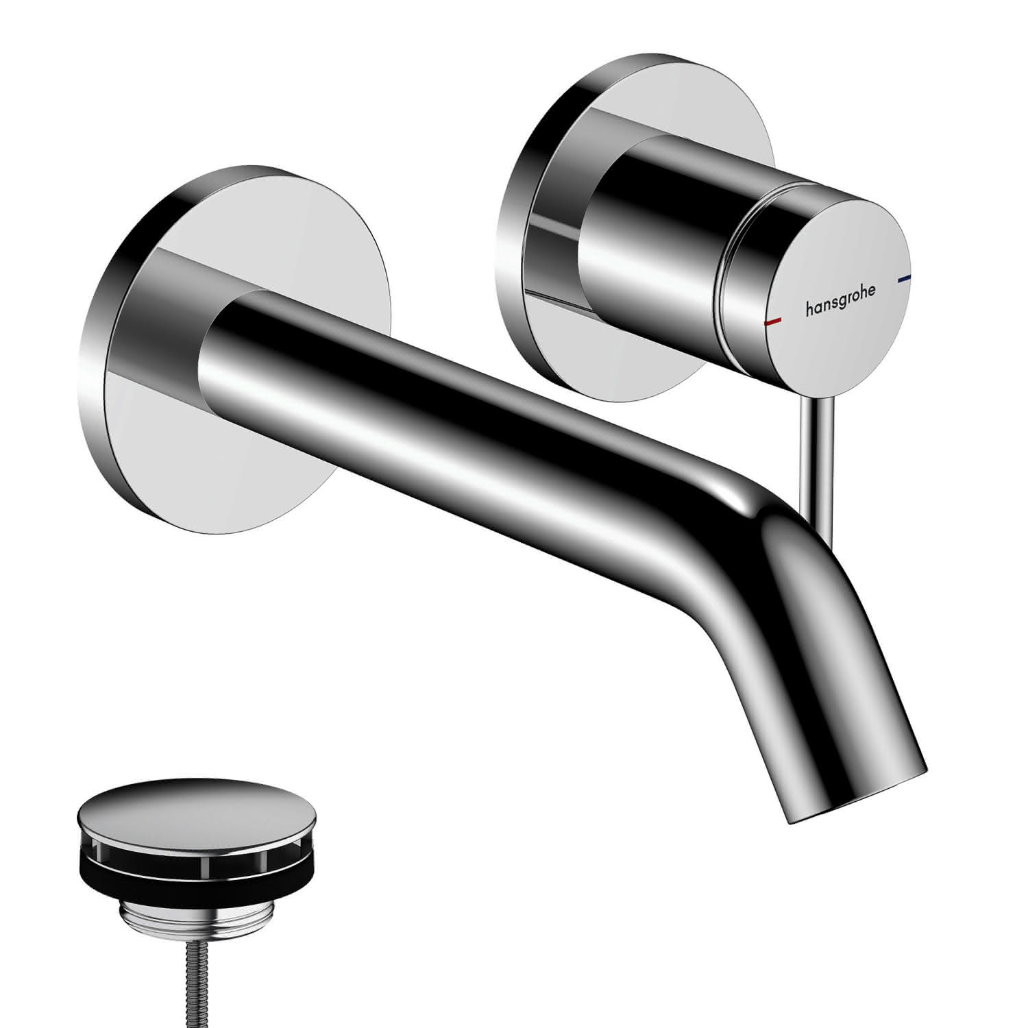 Hansgrohe 2-Loch Waschtischmischer Unterputz Tecturis S F-Set 165 mm Auslauf chrom