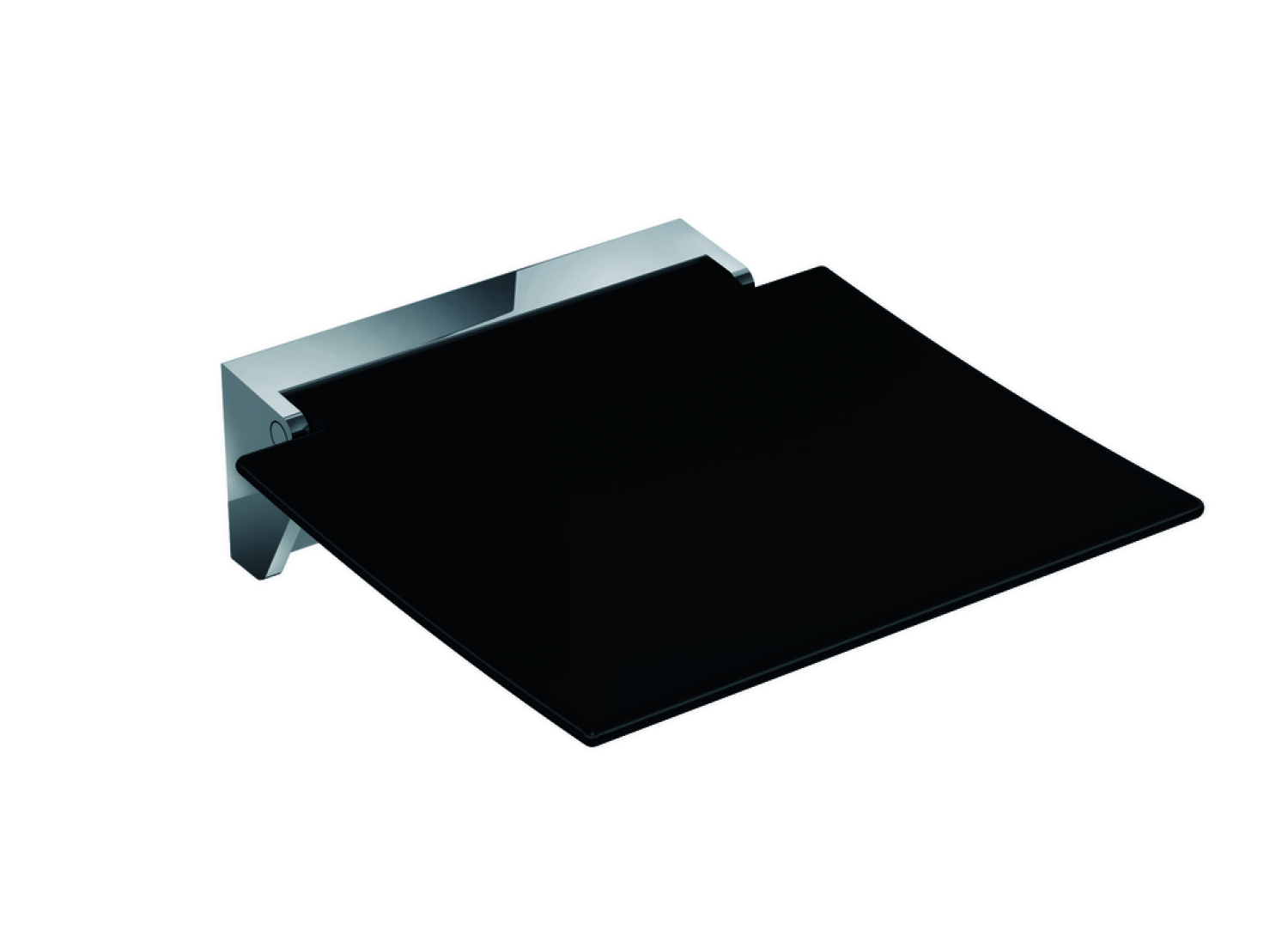 HEWI Klappsitz 350, B:350, T:373, Konsole chrom, Sitzf. farbig anthrazitgr