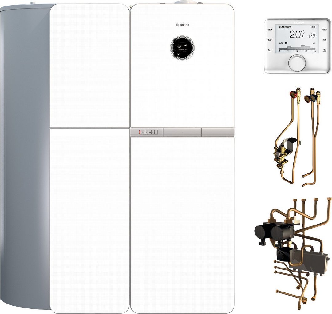 BOSCH Gas-BW-Basic-Paket JUPA SHU11 GC9000iWM30/100S, CW400, B400T, für 2 HK BOSCH Gas-BW-Basic-Paket JUPA SHU11 GC9000iWM30/100S, CW400, B400T, für 2 HK