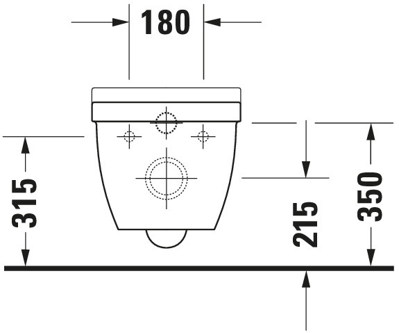 DU Wand-WC Starck 3 540 mm Tiefspüler, rimless, Durafix, weiß