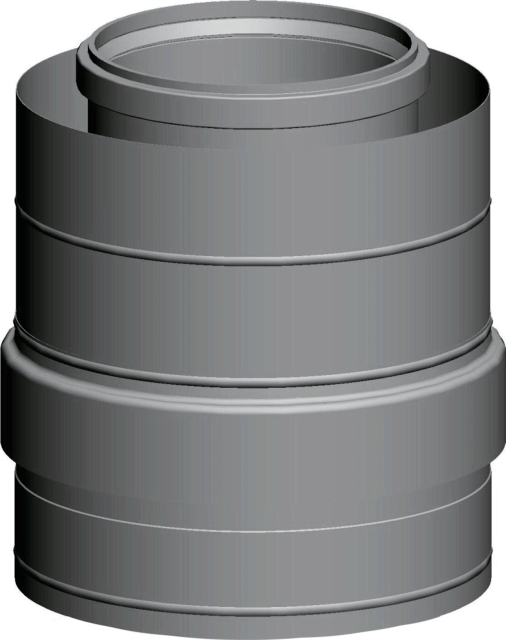 Wolf Zuluftstutzen DN200/300 250 mm, aus Edelstahl/PP Wolf Zuluftstutzen DN200/300 250 mm, aus Edelstahl/PP