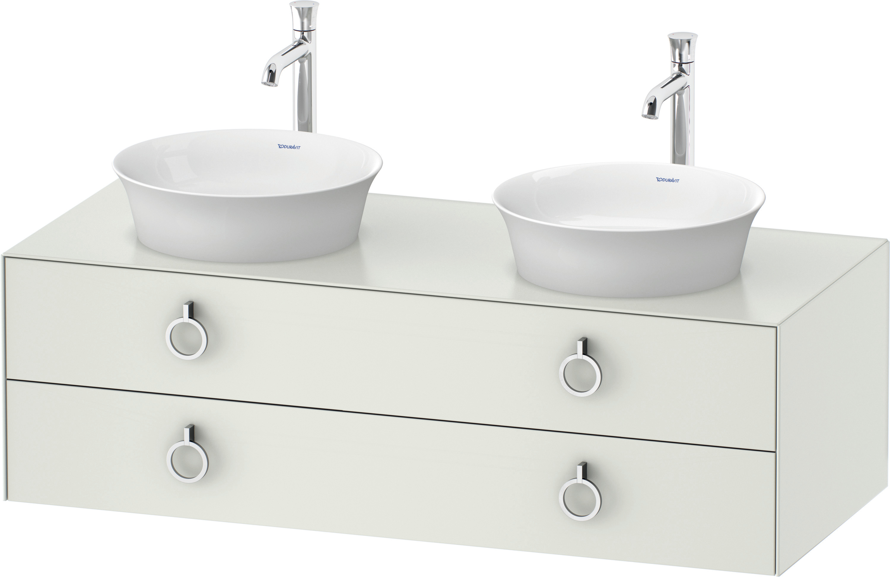 Duravit WTU wandh.White Tulip,2Schk.,m.Griff Aus.b,408x1300x550,Weiß sdm. ohne ES