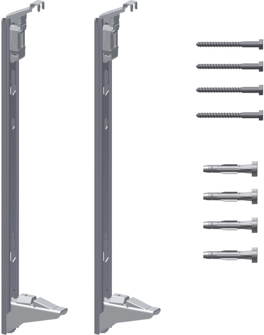 Kermi Wandschienen-Set BH600 für Profilflachheizkörper