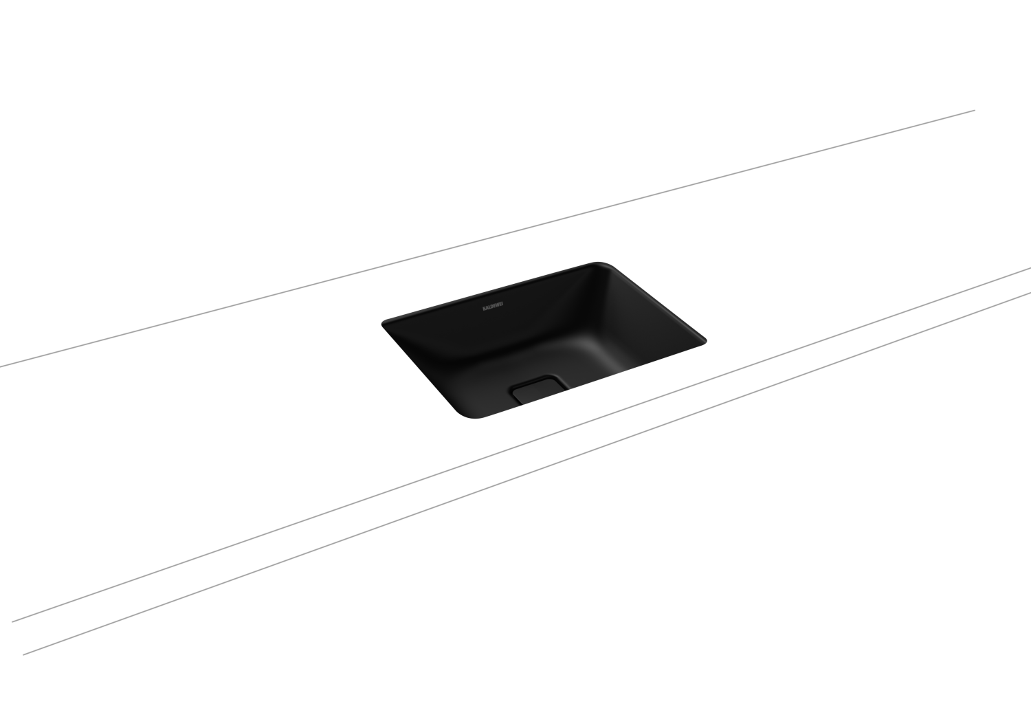 KA WB CONO UNTERBAUWASCHTISCH Mod.3078, 470x381mm,schwarz matt 100,PEFF,AD,oÜL