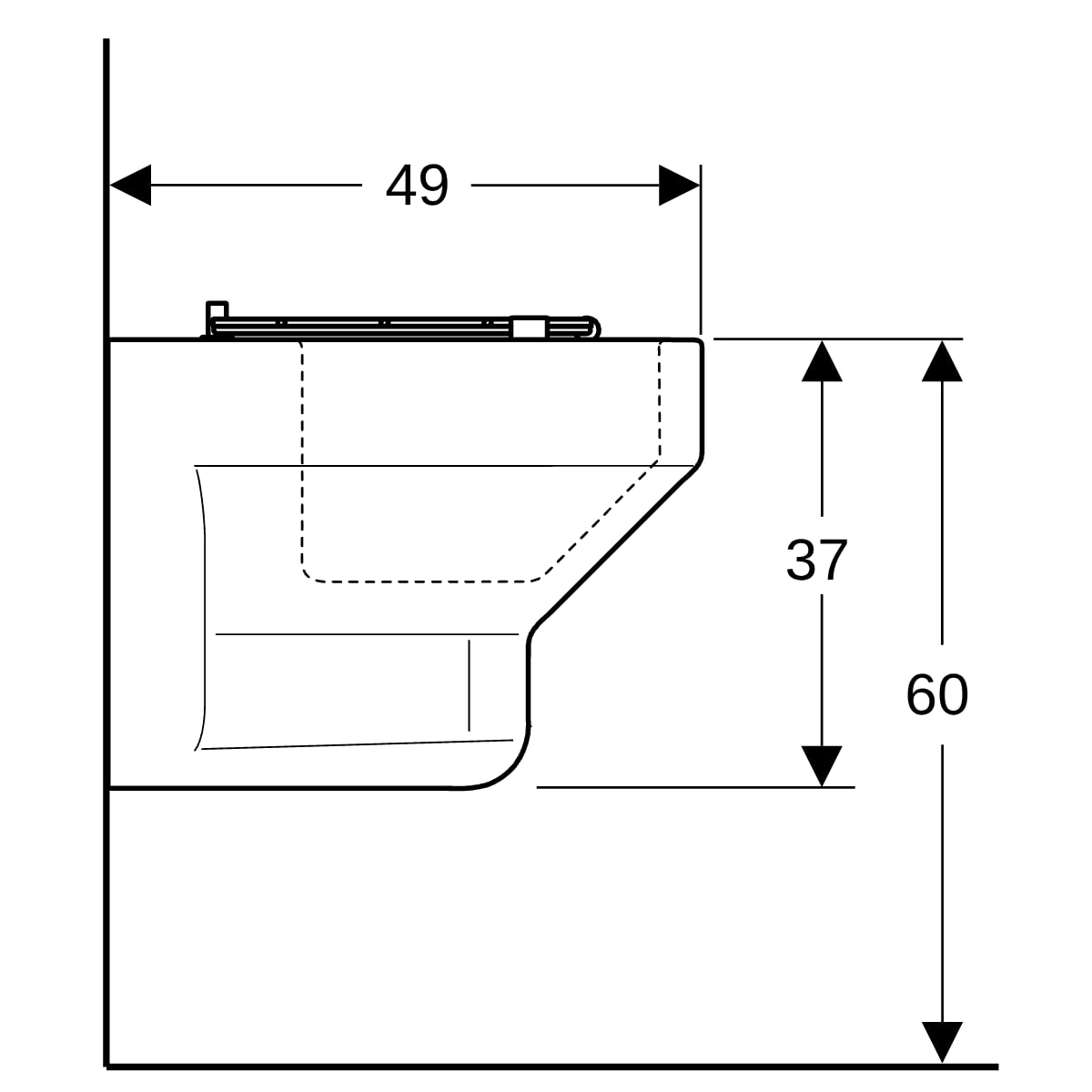 Geberit Publica Set Ausguss m. Klapprost 40x37x49cm, weiß, KeraTect