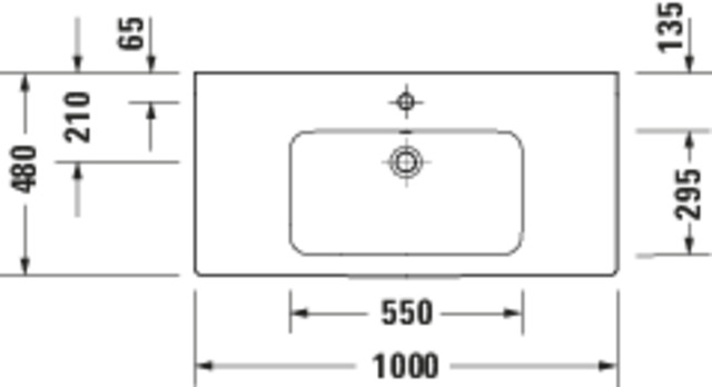 DU D-Code 2.0 MWT 1000x480mm,m.ÜL, Weiß