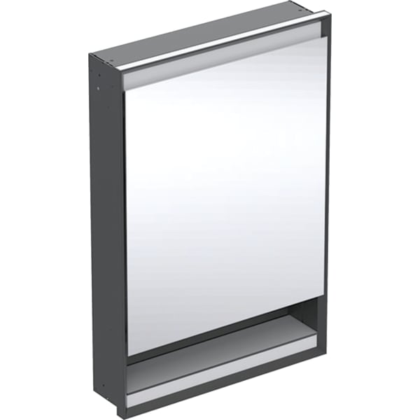 Geberit ONE SPS m. Nische u.Comf.Light, 1 Tür UP-Mont, A:li, 60x90x15cm, swm/alu. plvb