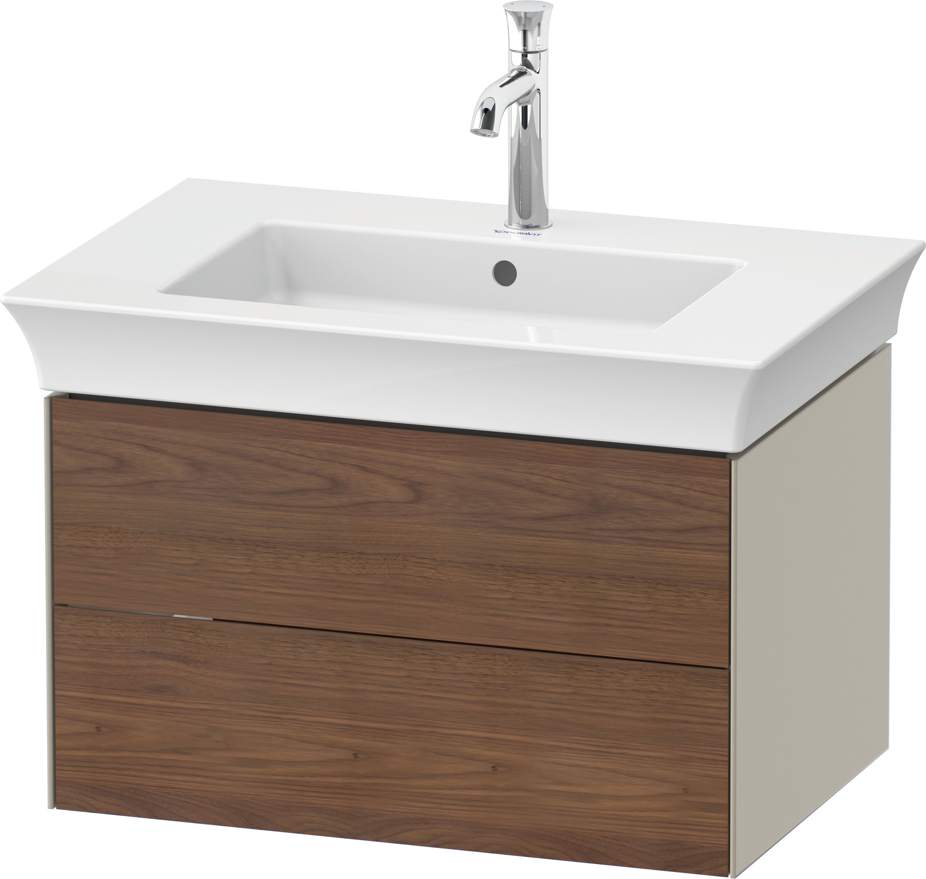 Duravit WTU White Tulip wandh., 2 SchKa 410x684x458mm,A.Nussb.M/Taupe Sdm