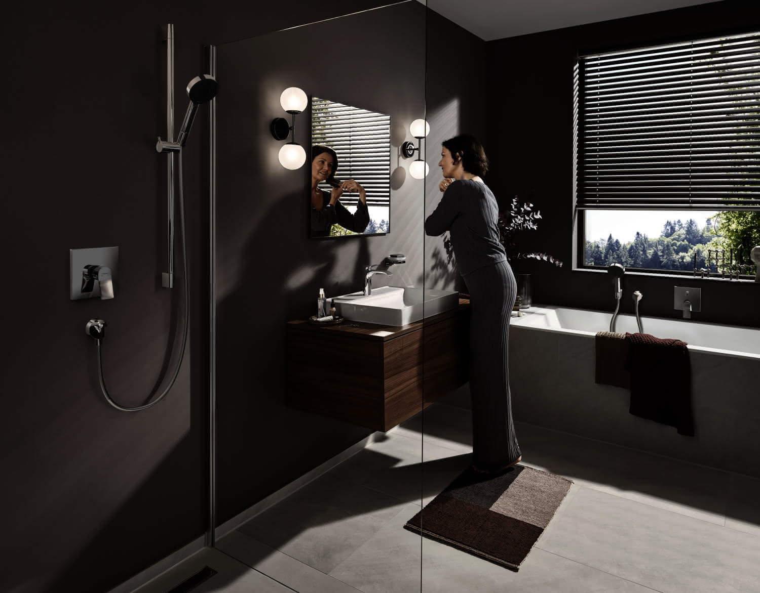 Hansgrohe Wannenmischer Unterputz Vivenis Fertigset chrom