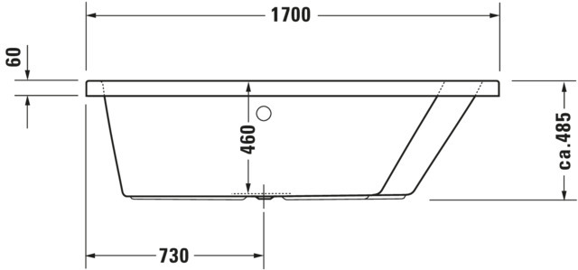 DU Whirlwanne Paiova 1700x1300mm, weiß Einbauversion, Ecke re. Combi P