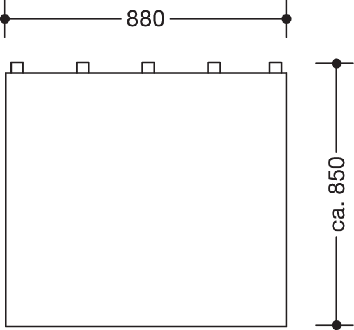 HEWI Duschspritzschutzvorhang Ser 801, Dekor uni weiß