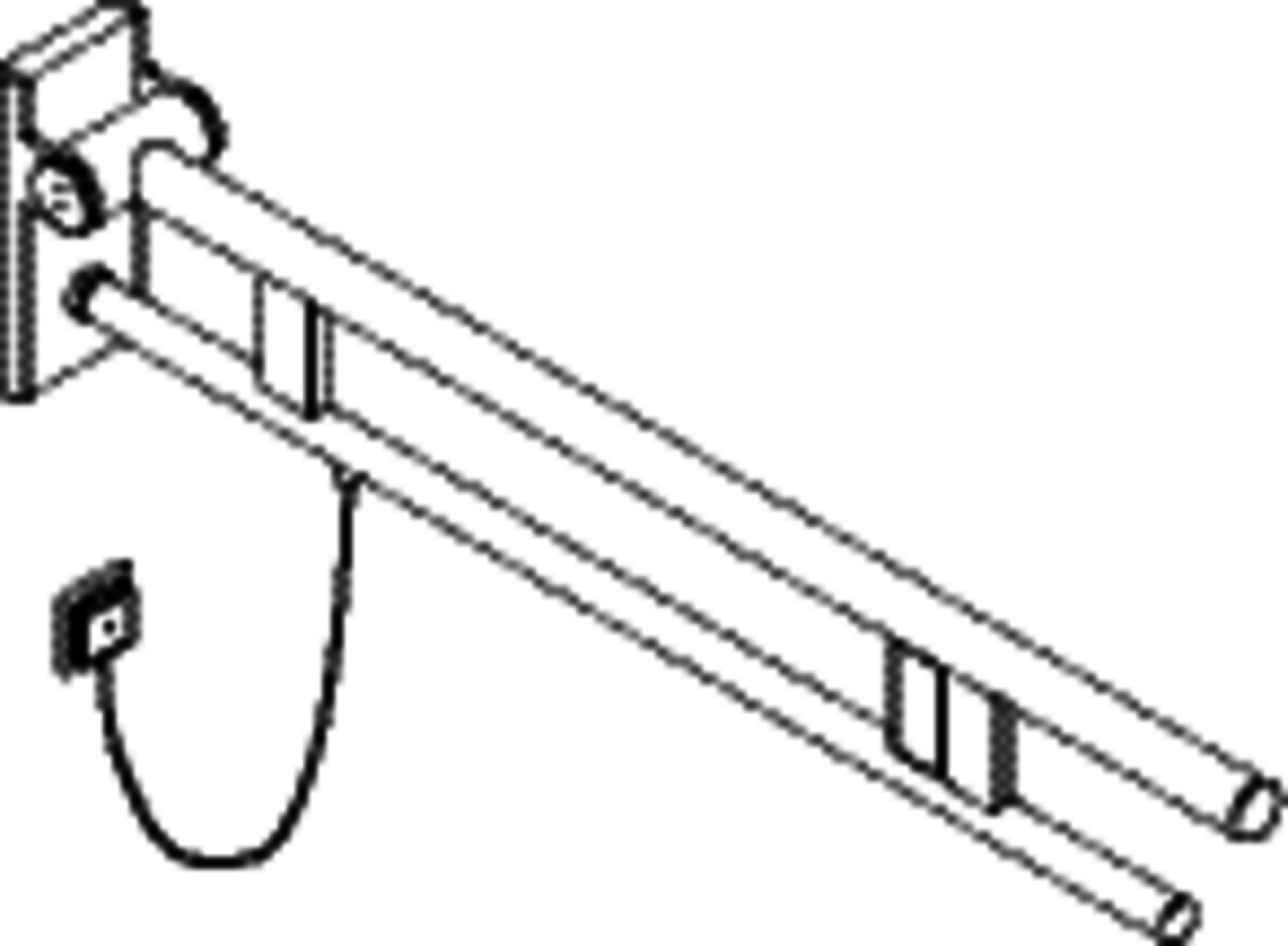 HEWI SK-Griff Duo (A), re, 900, WC-Spül (E-Ausf.),schliff