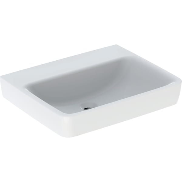 Geberit Renova Plan Aufsatzwaschtisch 60x48cm o. Hahnloch, o. Ül., weiß, KeraTect