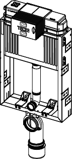 TECEbox WC-Modul mit Uni-Spülkasten, Bauhöhe 1060 mm
